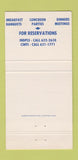 Matchbook Cover - Sherman House Century Old Inn Batesville IN 30 Strike