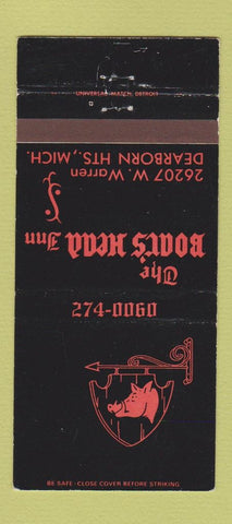 Matchbook Cover - The Boar's Head Inn Dearborn Heights MI 30 Strike