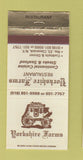 Matchbook Cover - Yorkshire Farms Restaurant Claverack NY 30 Strike