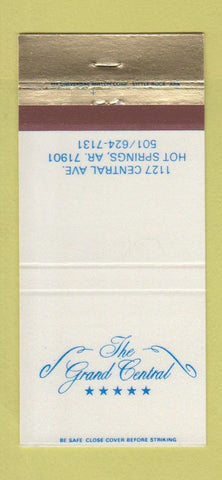 Matchbook Cover - The Grand Central Hot Springs AR 30 Strike