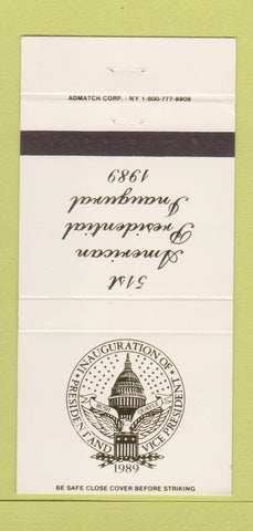 Matchbook Cover - 1989 Presidential Election George Bush President 30 Strike