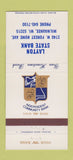 Matchbook Cover - Layton State Bank Milwaukee WI 30 Strike
