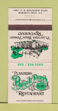 Matchbook Cover - Planters Back Porch Restaurant Murrels Inlet SC WEAR 30 Strike