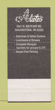 Matchbook Cover - Alioto's Restaurant Milwaukee WI 30 Strike