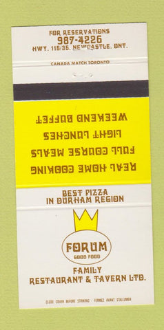 Matchbook Cover - Forum Restaurant Newcastle ON 30 Strike