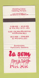 Matchbook Cover - La Sem Patisserie Pizza QC 30 Strike