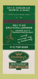 Matchbook Cover - Westbury's Restaurant Berwyn IL 30 Strike