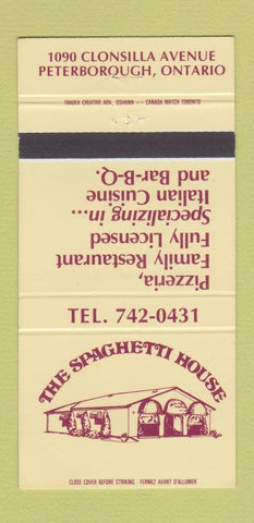 Matchbook Cover - Spaghetti House Peterborough ON WEAR 30 Strike