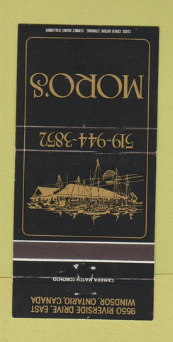 Matchbook Cover - Moro's Restaurant Windsor ON 30 Strike