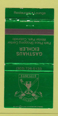Matchbook Cover - Gasthaus Eichler Winter Park Colorado 30 Strike
