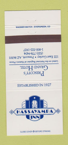 Matchbook Cover - Hassayampa Inn Prescott AZ 30 Strike