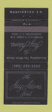 Matchbook Cover - Hay Adams Hotel Washington DC 30 Strike
