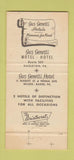Matchbook Cover - Gus Genetti Hotel Wilkes Barre PA 30 Strike