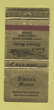 Matchbook Cover - Aldino's Manor Wilkes Barre PA 30 Strike