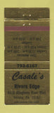 Matchbook Cover - Casale's Rivers Edge Verona PA WEAR 30 Strike