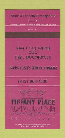 Matchbook Cover - Tiffany Place Restaurant Pittsburgh PA 30 Strike