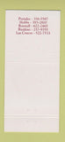 Matchbook Cover - Cattle Baron Steak Seafood Portales Hobbs Roswell NM 30 Strike