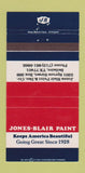 Matchbook Cover - Jones Blair Paint Bellaire TX 30 Strike