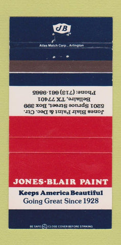 Matchbook Cover - Jones Blair Paint Bellaire TX 30 Strike