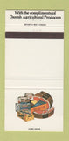 Matchbook Cover Danish Agricultural Products London Glasgow Manchester 30 Strike