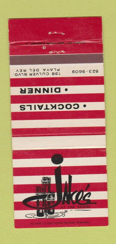 Matchbook Cover - Jake's at the Shore Playa Del Rey CA 30 Strike