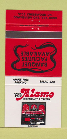 Matchbook Cover - The Alamo Restaurant Tavern Downsview ON 30 Strike
