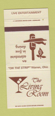 Matchbook Cover - The Living Room Warren OH 30 Strike