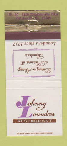 Matchbook Cover - Johnny Lounders Restaurant Pittsburgh PA 30 Strike