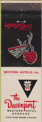 Matchbook Cover - Davenport Hotel Spokane WA