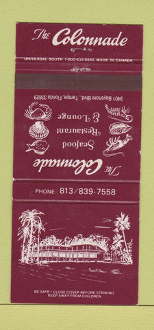 Matchbook Cover - The Colonnade Tampa FL 30 Strike