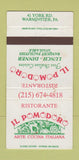 Matchbook Cover - Il Pomodoro Italian Warminster PA WEAR 30 Strike
