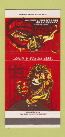 Matchbook Cover - Jack Denison's Copper Cart Las Vegas NV 30 Strike