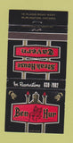 Matchbook Cover - Ben Hur Steak House Tavern Burlington ON 30 Strike