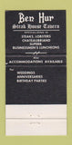 Matchbook Cover - Ben Hur Steak House Tavern Burlington ON 30 Strike