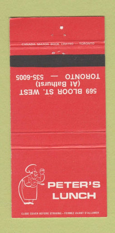 Matchbook Cover - Peter's Lunch Toronto ON 30 Strike