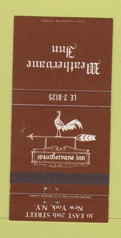 Matchbook Cover - Weathervane Inn New York City 30 Strike