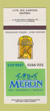 Matchbook Cover - Merlin Restaurant Quebec QC 30 Strike