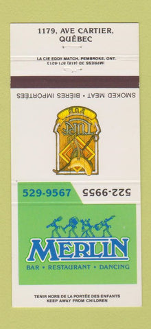 Matchbook Cover - Merlin Restaurant Quebec QC 30 Strike