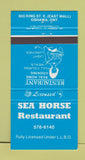 Matchbook Cover - Sea Horse Restaurant Oshawa ON 30 Strike