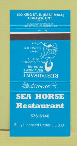 Matchbook Cover - Sea Horse Restaurant Oshawa ON 30 Strike