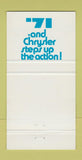 Matchbook Cover - 1971 Plymouth Halnan Motors Canada 30 Strike