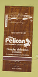 Matchbook Cover - Pelican Restaurant Clearwater Beach FL 30 Strike
