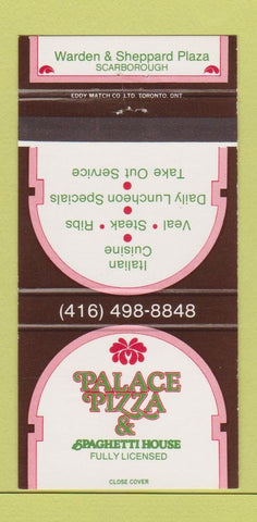 Matchbook Cover - Palace Pizza Scarborough ON 30 Strike