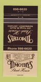Matchbook Cover - Timothy's Steak House Newmarket ON 30 Strike