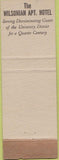 Matchbook Cover - Wilsonian Hotel Cafe Seattle WA WEAR