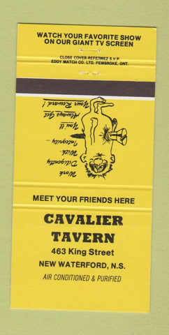 Matchbook Cover - Cavalier Tavern New Waterford NS 30 Strike