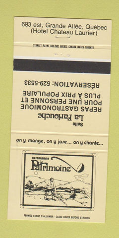 Matchbook Cover - Salle La Farlouche Quebec QC 30 Strike