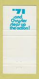 Matchbook Cover - 1971 Plymouth Halnan Motors Canada 30 Strike