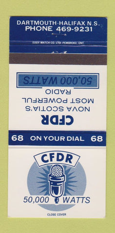 Matchbook Cover - CFDR Radio Dartmouth Halifax NS  30 Strike