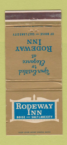 Matchbook Cover - Rodeway Inn Boise ID Salt Lake City UT WORN 30 Strike